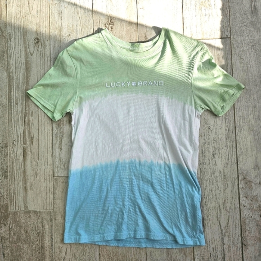 Lucky Brand Tie Dye Relaxed Casual Tee Shirt Small